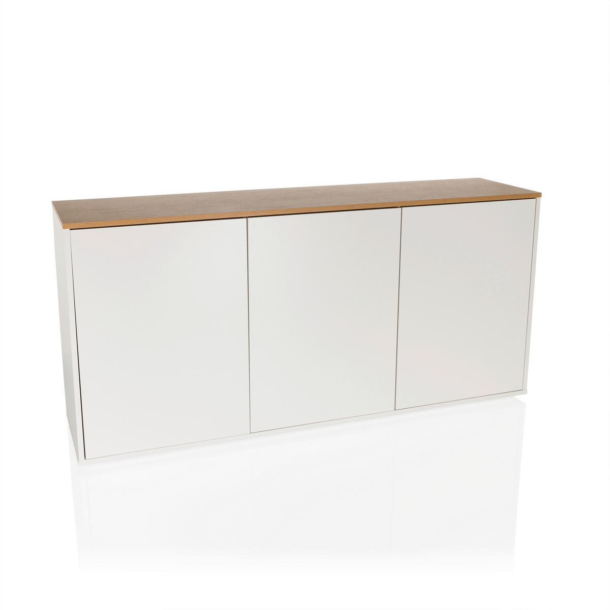SIDEBOARD  in 160/76/40 cm  - Eichefarben/Weiß, MODERN, Holzwerkstoff (160/76/40cm) - MID.YOU