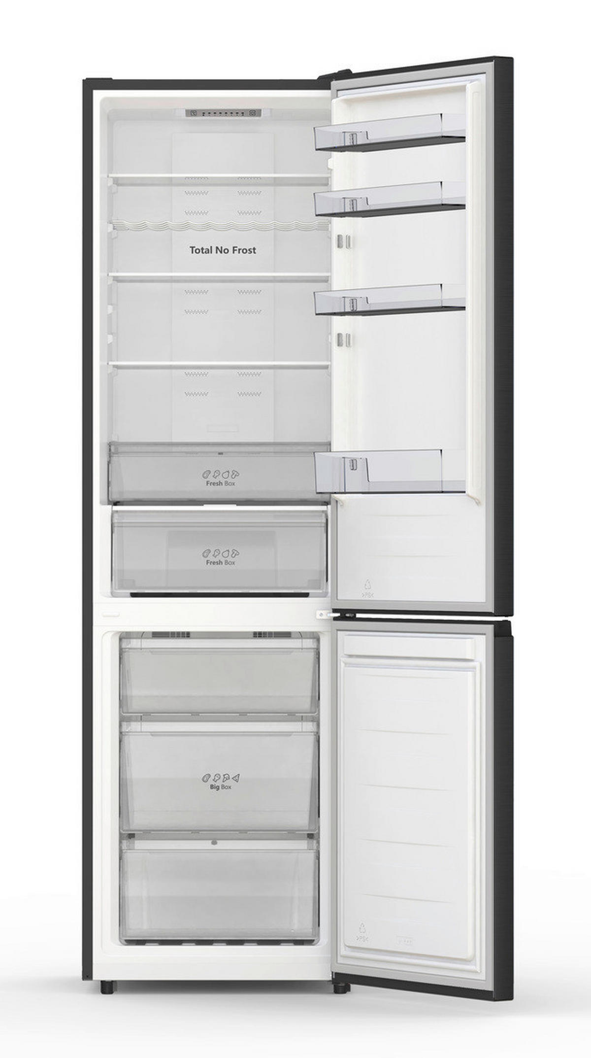 KÜHL-GEFRIER-KOMBINATION RB440N4AFA  - Schwarz, Trend, Metall (59,5/201,7/57,9cm) - Hisense