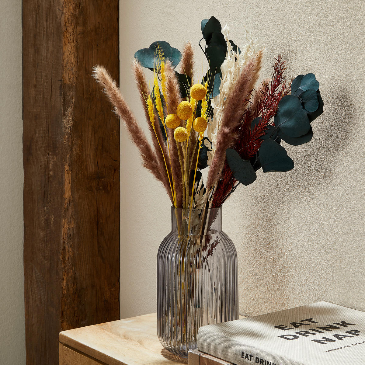 TROCKENBLUMENSTRAUß  - Naturfarben, Basics (45cm)