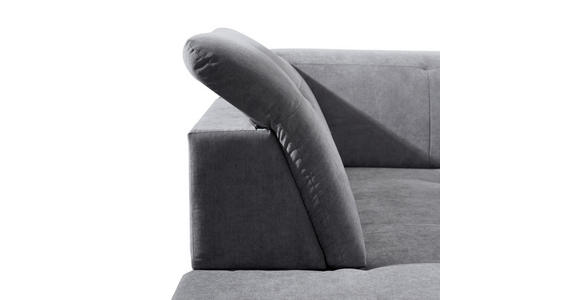 ECKSOFA  in Webstoff Grau  202/280 cm  - Schwarz/Grau, KONVENTIONELL, Holz/Textil (202/280cm) - Xora