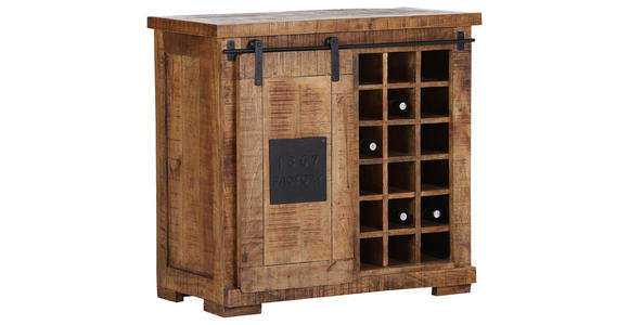 KOMMODE in 90/85/45 cm - Schwarz/Naturfarben, LIFESTYLE, Holz/Metall (90/85/45cm) - Landscape