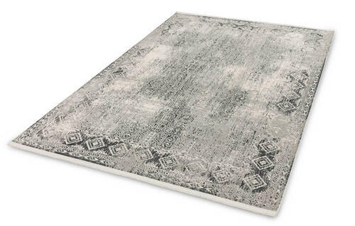 TKANÝ KOBEREC, 80/150 cm, krémová, šedá, světle šedá, tmavě šedá - šedá/krémová, Konvenční, textil (80/150cm)