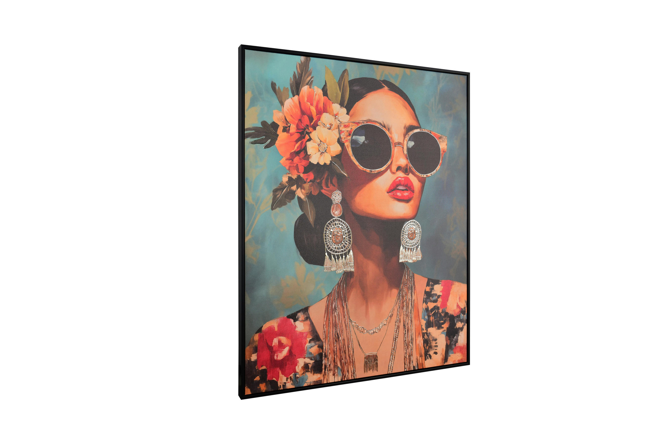 BILD Frauen 80/100 cm  - Multicolor/Schwarz, Design, Kunststoff/Textil (80/100cm)