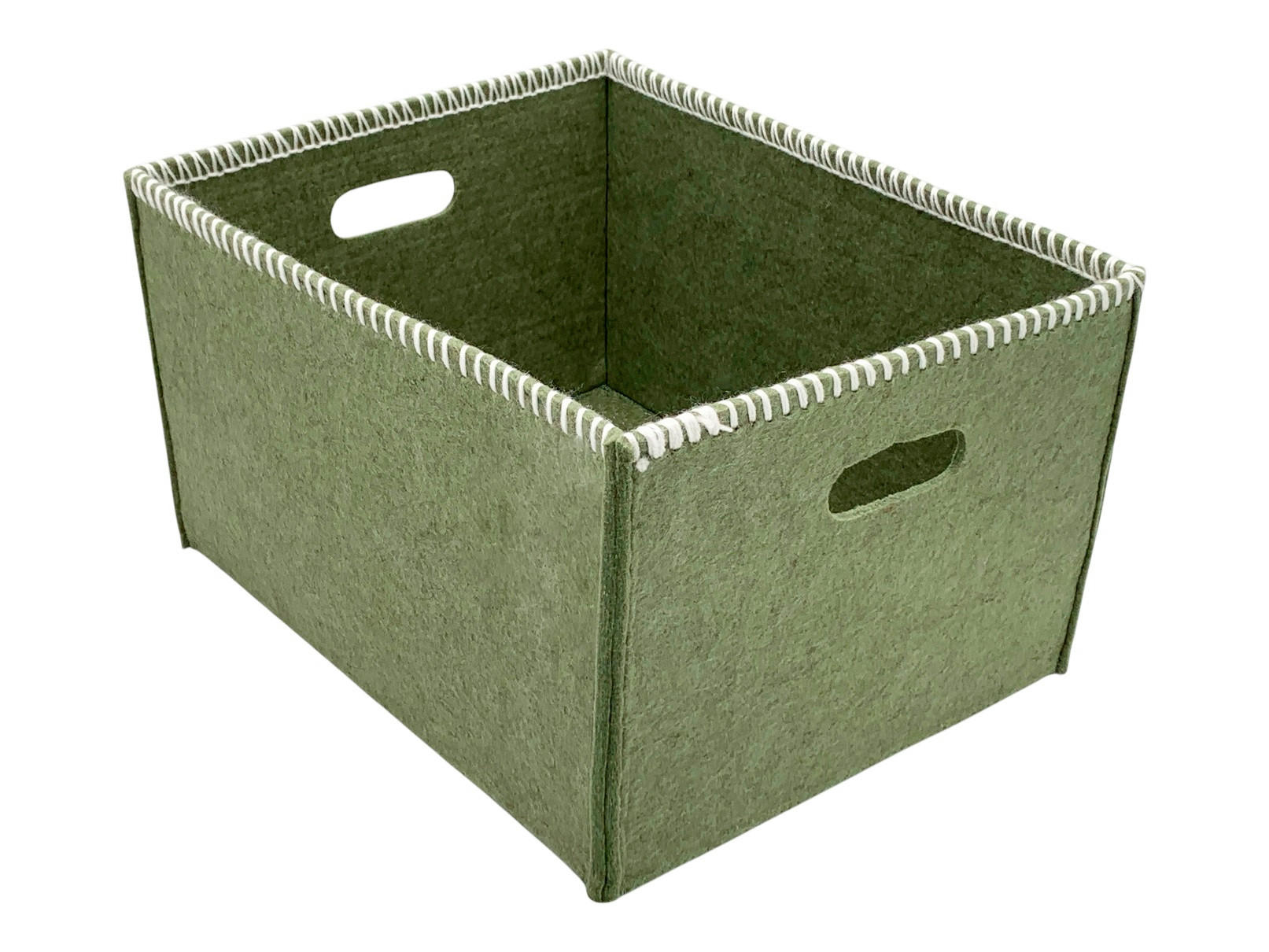 AUFBEWAHRUNGSBOX     - Grün, Basics, Textil (35/27/20cm)