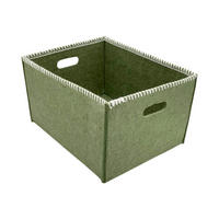 AUFBEWAHRUNGSBOX     - Grün, Basics, Textil (35/27/20cm)