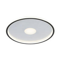 LED MENNYEZETI LÁMPA - fekete/alumínium színű, Trend, műanyag/fém (50/5cm) - Novel