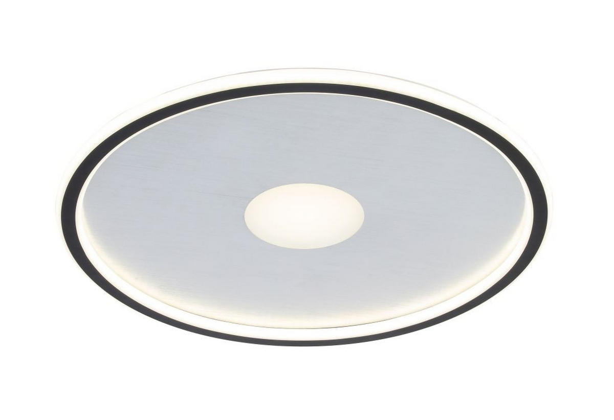 LED MENNYEZETI LÁMPA - fekete/alumínium színű, Trend, műanyag/fém (50/5cm) - Novel