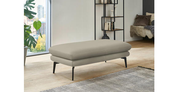 ECKSOFA Beldomo Premium in Echtleder Ecru  310/180 cm  - Ecru/Schwarz, Design, Leder/Metall (310/180cm) - Dieter Knoll