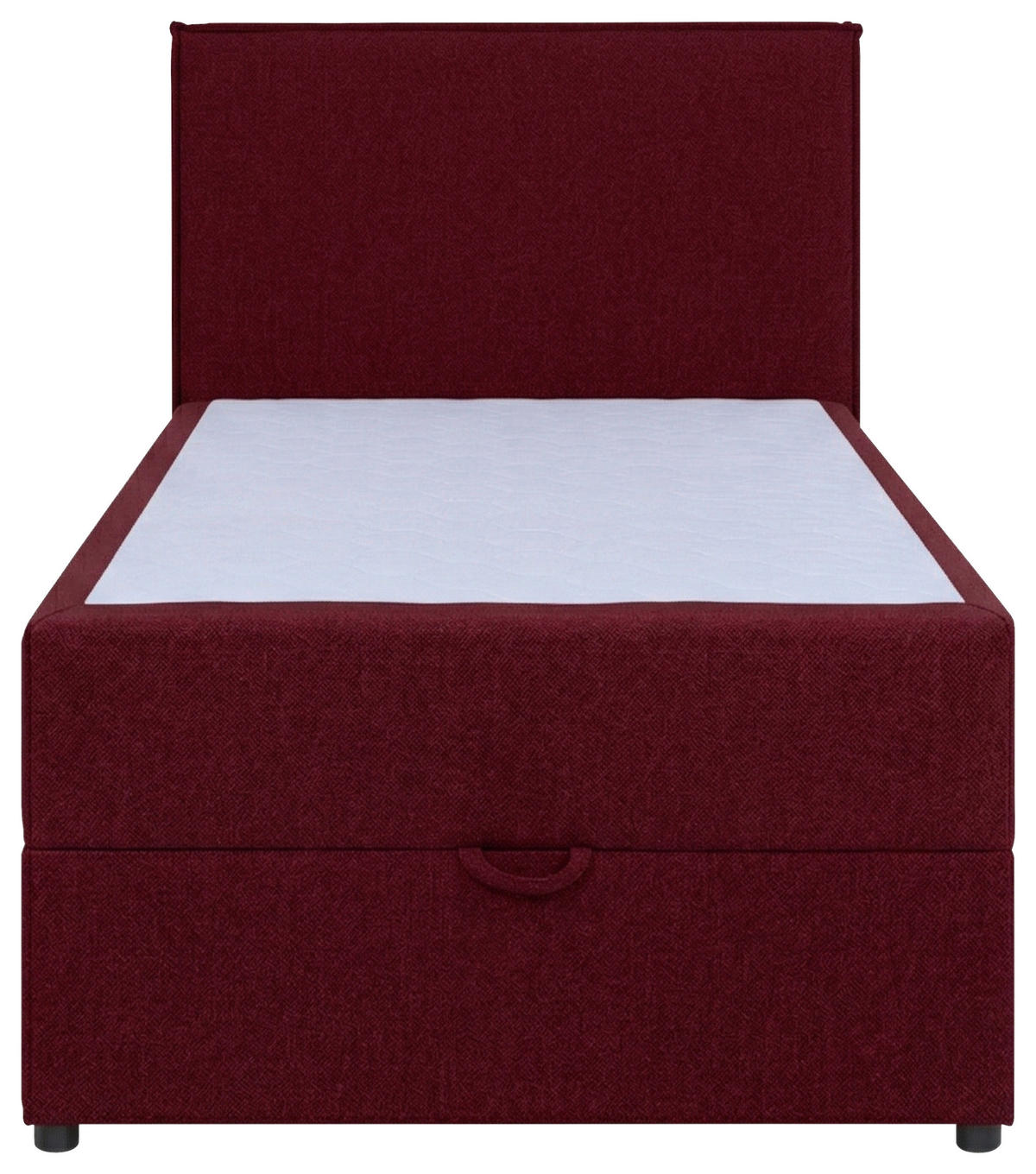 BOXBETT 100/200 cm,  in Rot, H3 = fest  - Rot/Schwarz, MODERN, Kunststoff/Textil (100/200cm) - MID.YOU