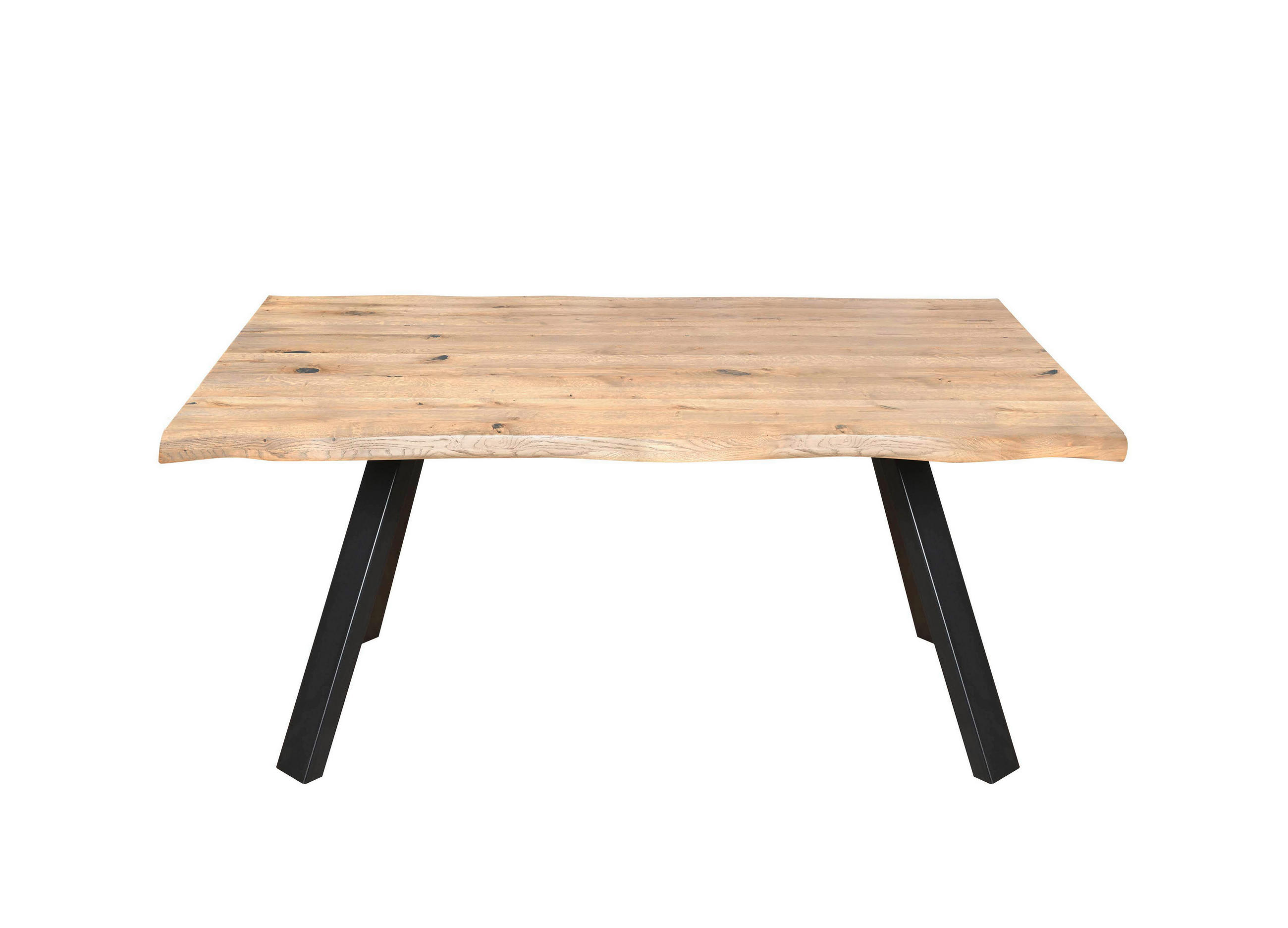 TRPEZARIJSKI STO  hrast bianco   - hrast bianco/crna, Moderno, drvo/metal (180/74/95cm)