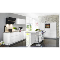 EINBAUKÜCHE ALPHA LACK  - Weiß/Grau, Design, Holzwerkstoff - Nolte Küchen