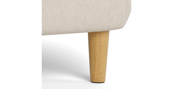 CHESTERFIELD-SOFA Flachgewebe Beige  - Eichefarben/Beige, Trend, Holz/Textil (150/78/84cm) - Ambia Home