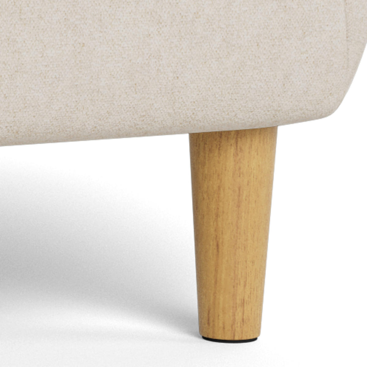 CHESTERFIELD-SOFA Flachgewebe Beige  - Eichefarben/Beige, Trend, Holz/Textil (150/78/84cm) - Ambia Home