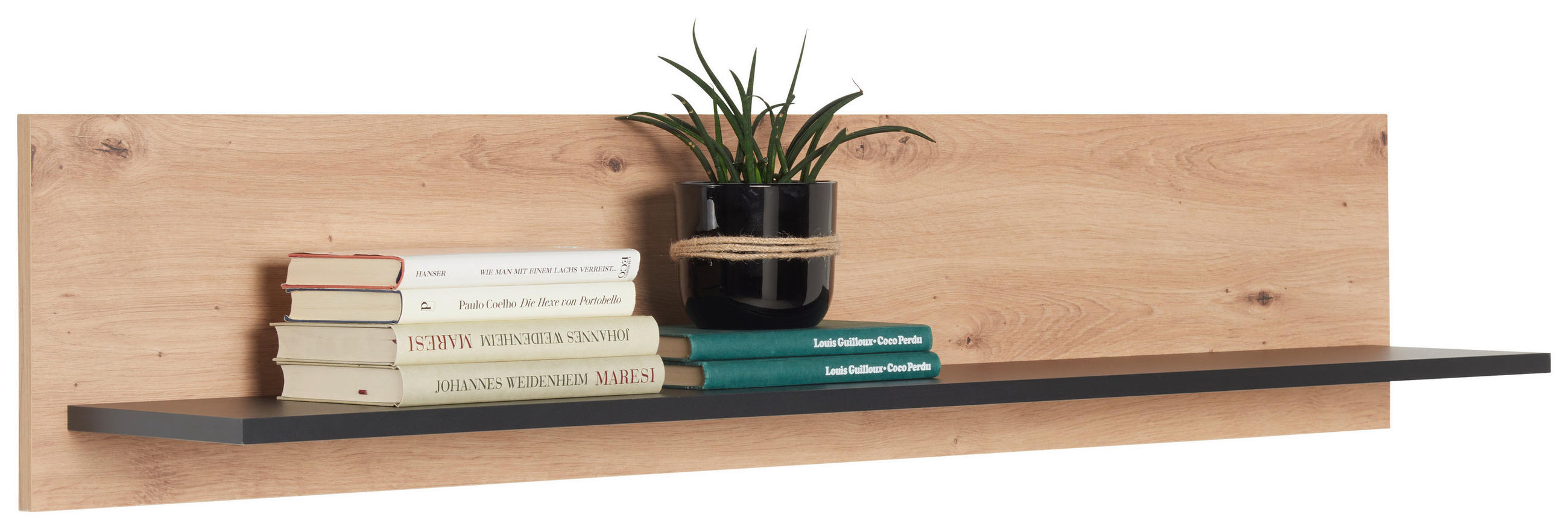 Wandboard Nature B:120 Cm Eiche Dekor/schwarz