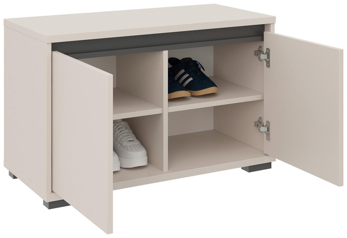 GARDEROBENBANK  in 80/50/38 cm  - Kaschmir/Anthrazit, MODERN, Kunststoff (80/50/38cm) - Xora