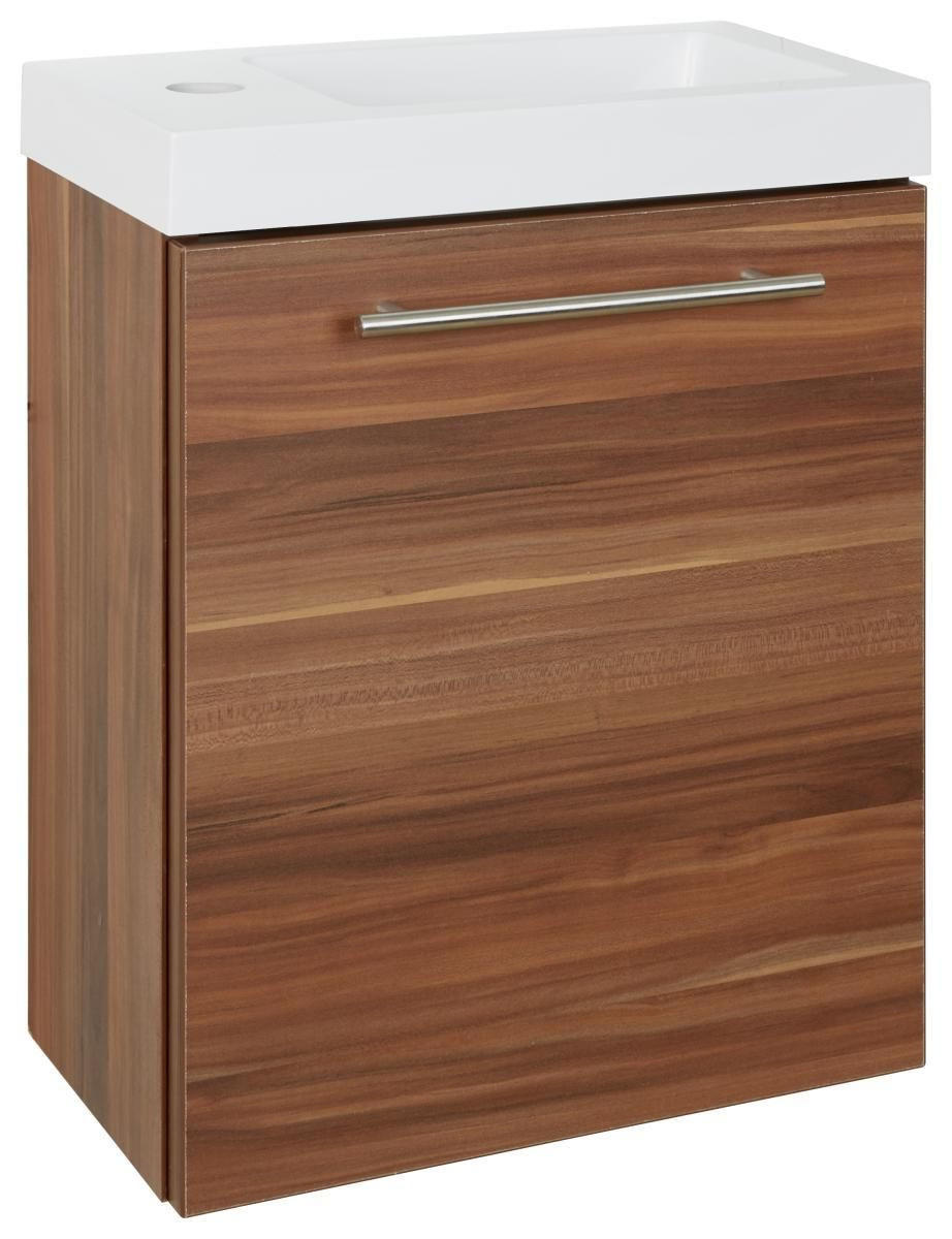Waschtischkombi inkl. Becken Fantasy B: 40cm Nussbaum Dekor