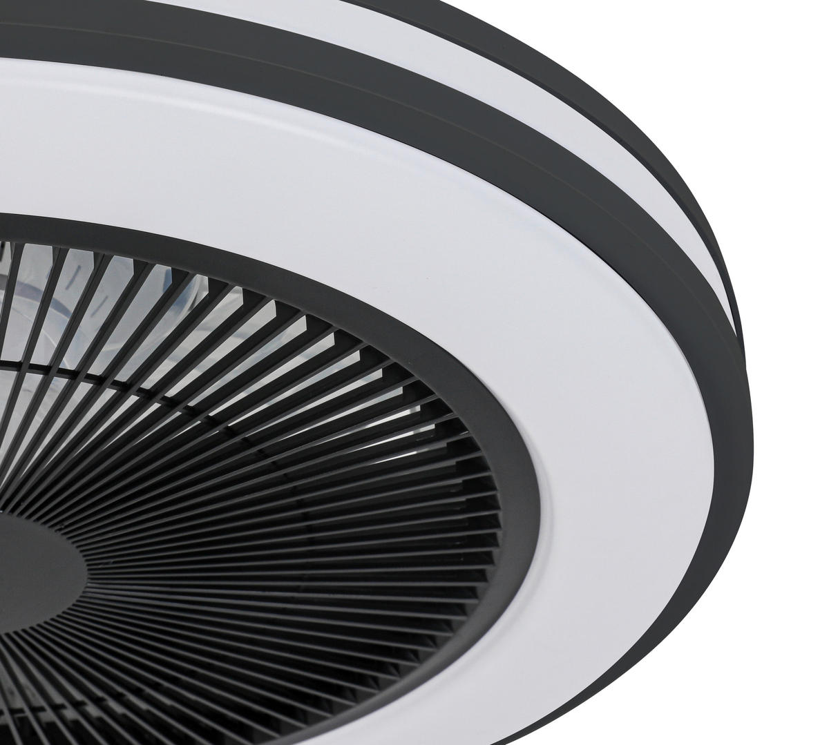 DECKENVENTILATOR - Schwarz/Weiß, Trend, Kunststoff/Metall (58/14,5cm) - Mican