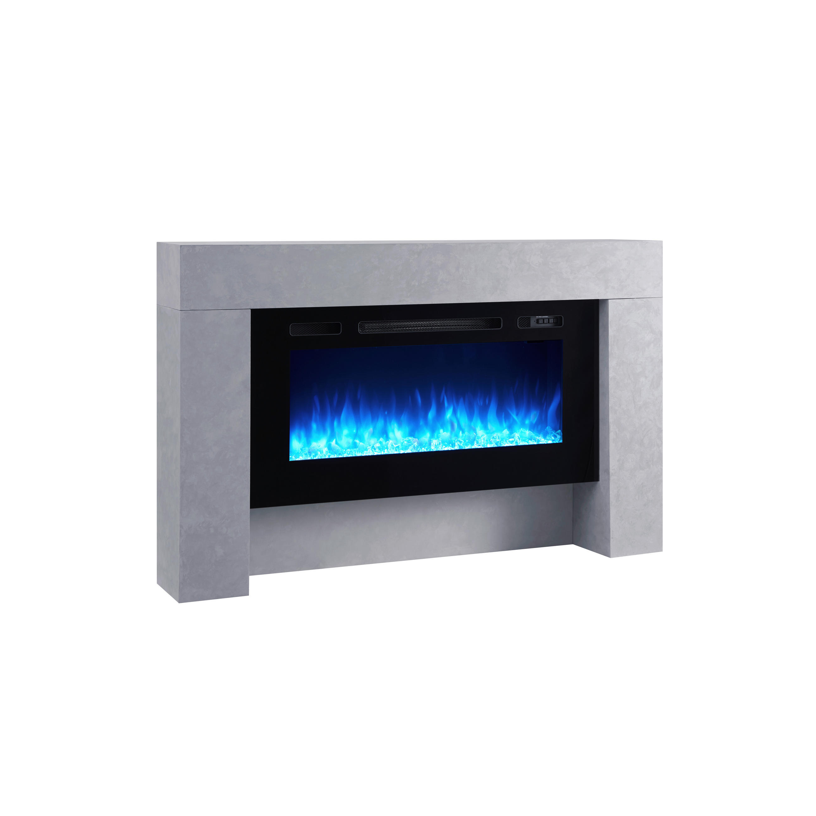 ELEKTROKAMIN - Grau, Basics, Holzwerkstoff/Metall (141/88/21cm)