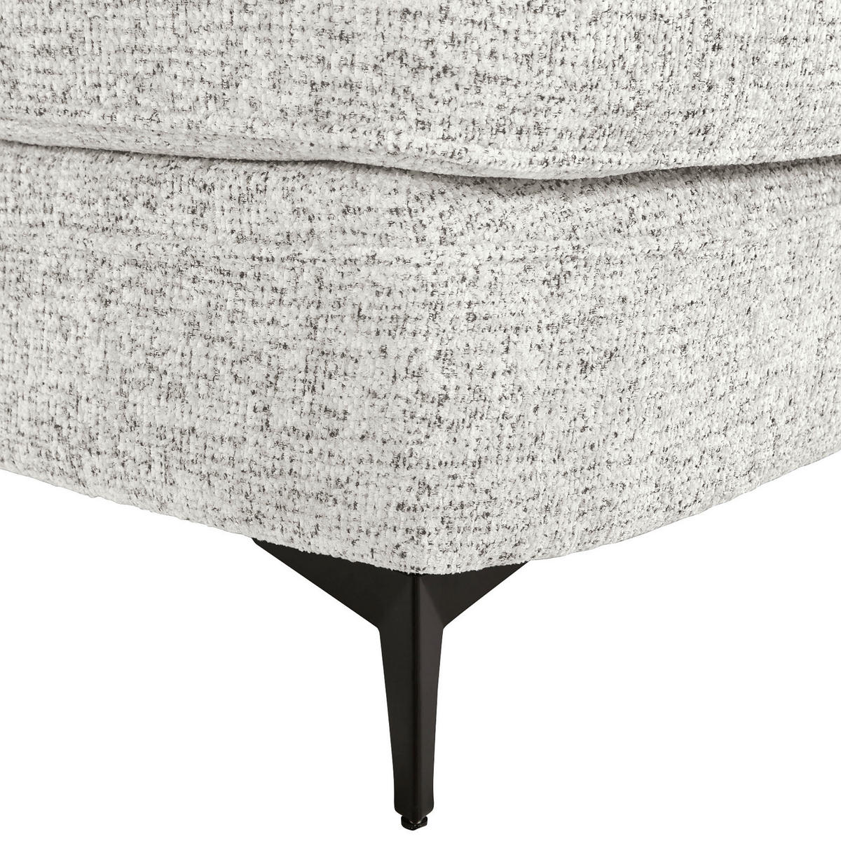 XXL-SESSEL in Chenille Beige  - Beige/Schwarz, Romantik / Landhaus, Textil/Metall (125/102/137cm) - Landscape