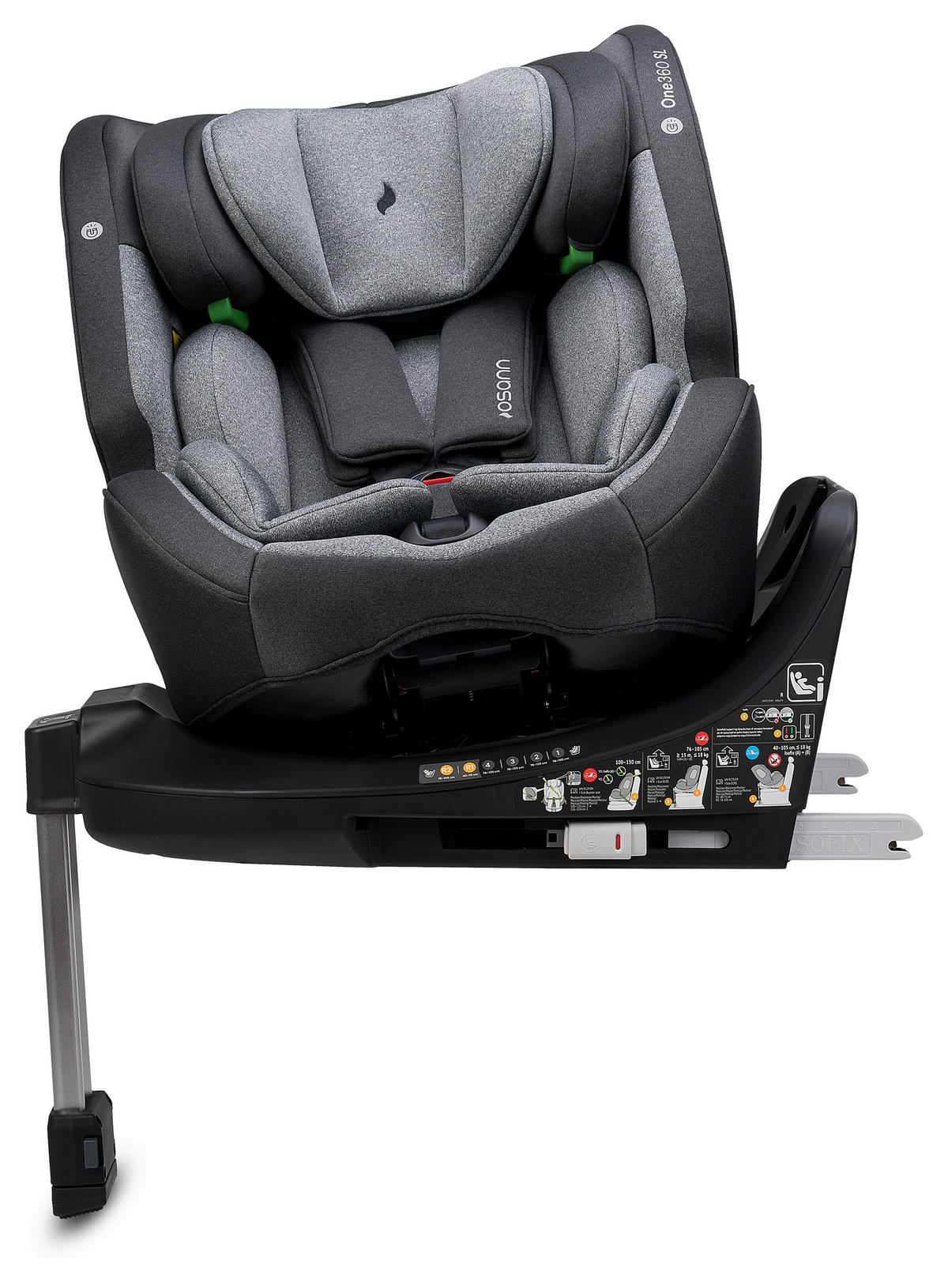 REBOARDER-KINDERSITZ One 360 SL  - Grau, Basics, Kunststoff (48/43cm) - Osann