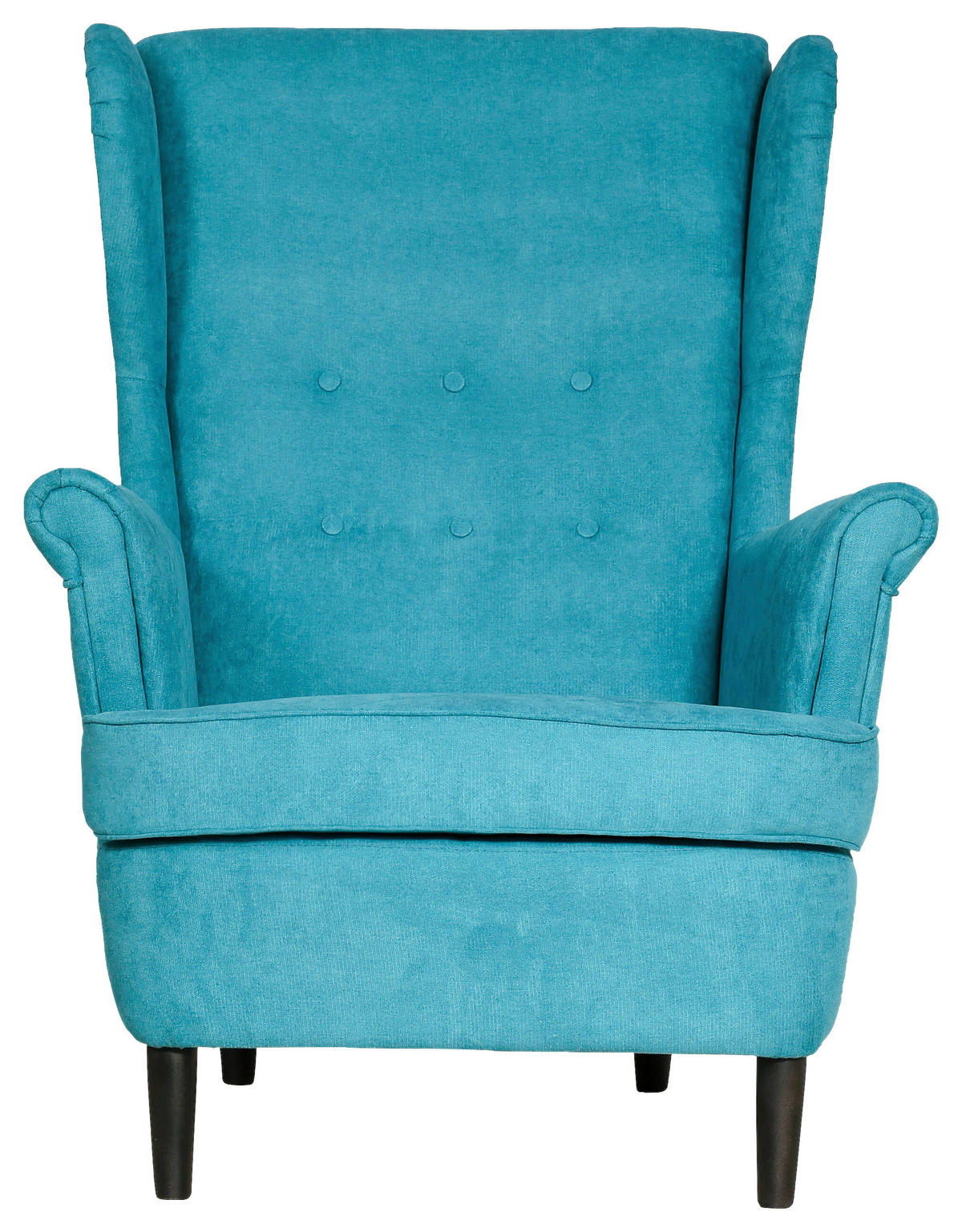 KRESLO UŠIAK, drevo, textil, kartón, kompozitné drevo, modrá - modrá/čierna, Basics, kartón/drevo (78/102/98cm) - Niels Andersson