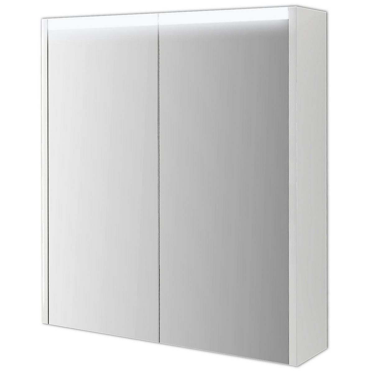 TÜKRÖS SZEKRÉNY  - fehér, Basics, faalapú anyag/üveg (60/67/15cm) - Welnova