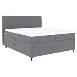 BOXSPRINGBETT 180/200 cm  in Grau  - Schwarz/Grau, KONVENTIONELL, Textil/Metall (180/200cm) - Carryhome