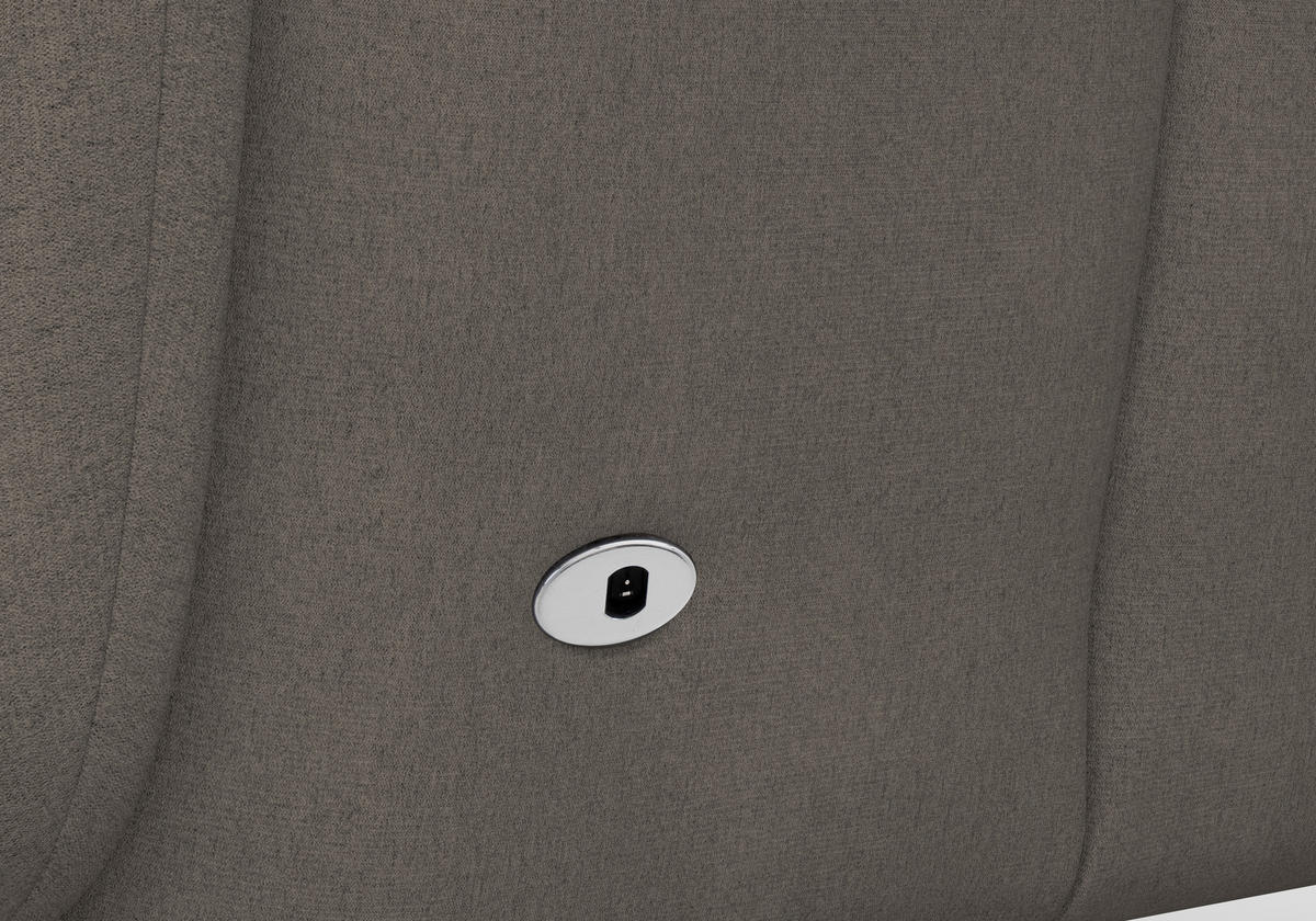 RELAXSESSEL Flachgewebe Kopfteilverstellung, Rücken echt    - Schlammfarben/Schwarz, MODERN, Textil/Metall (74/112/82cm) - Sit & More