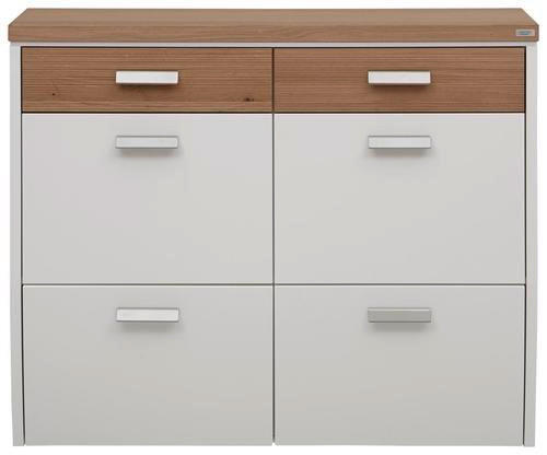 Dieter Knoll VÝKLOPNÁ SKRINKA NA TOPÁNKY, biela, farba duba, divoký dub, 121/95/31 cm