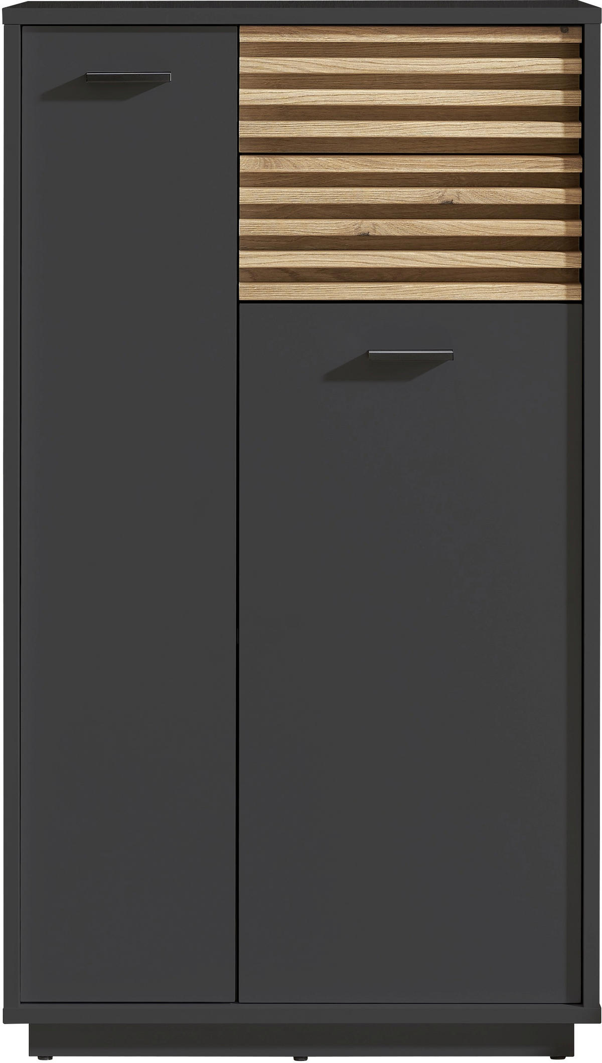 MIDISCHRANK 60/106/35 cm  - Eichefarben/Anthrazit, KONVENTIONELL, Holzwerkstoff/Kunststoff (60/106/35cm) - home24