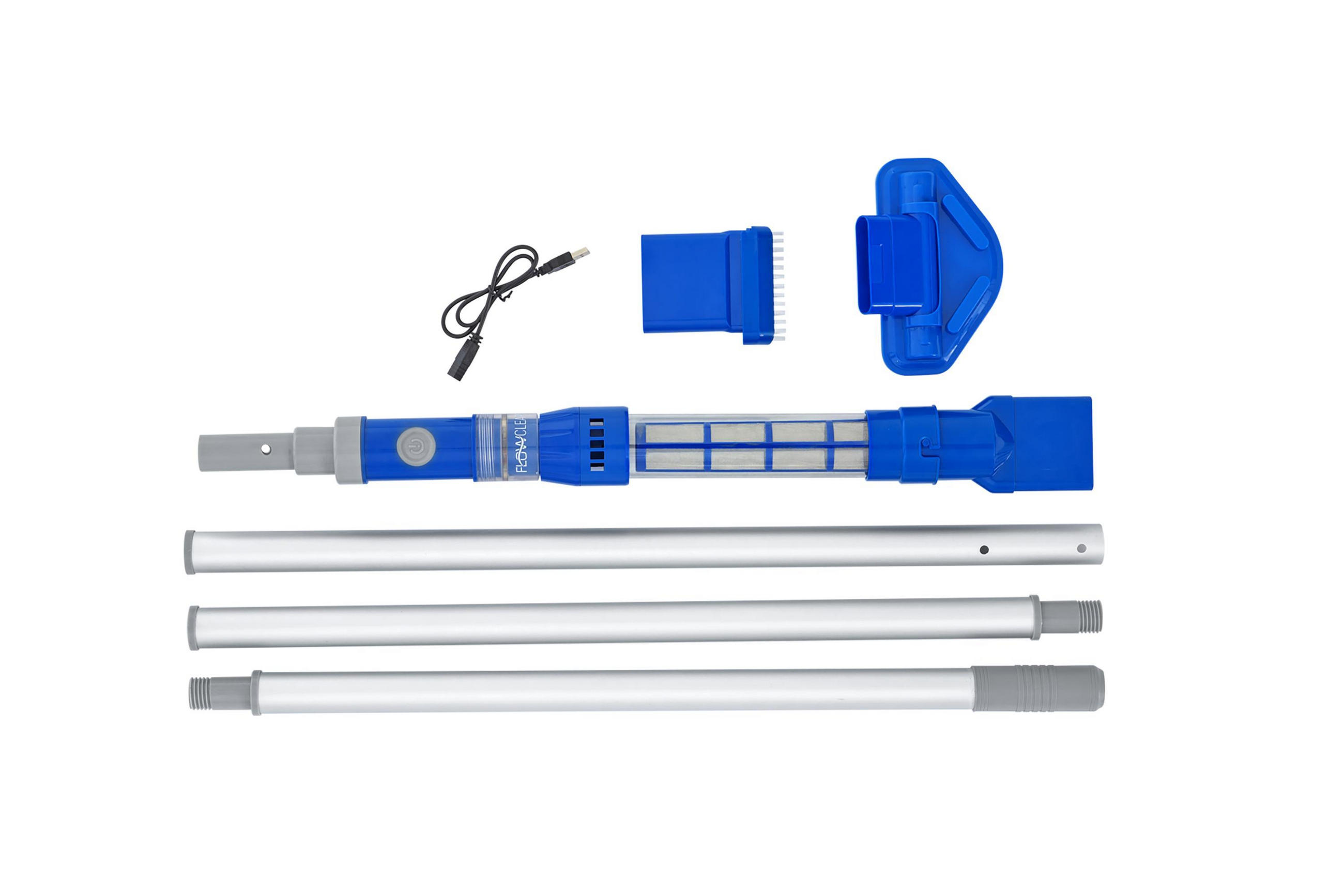 POOLSAUGER Aqua Surge 58649  - Blau/Silberfarben, Basics, Kunststoff/Metall (264/9,6/16,8cm) - Bestway