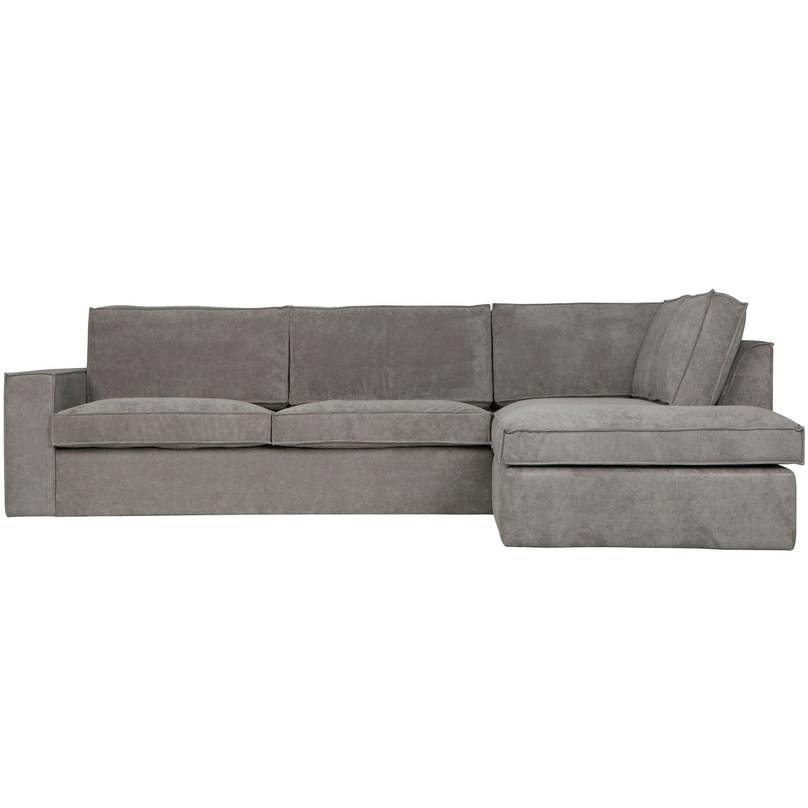 ECKSOFA Thomas Grün Cord  - Schwarz/Grün, Design, Kunststoff/Textil (283/197cm) - Livetastic