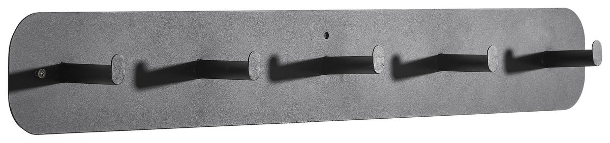 HAKENLEISTE  in Schwarz  - Schwarz, Trend, Metall (80/10/6cm) - Carryhome