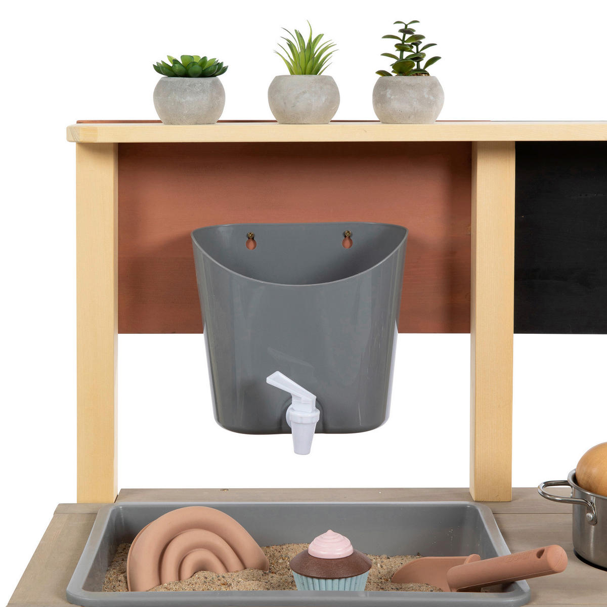 KINDERKÜCHE  - Birkefarben/Rosa, Basics, Holz (80/40/90cm) - MUDDY BUDDY