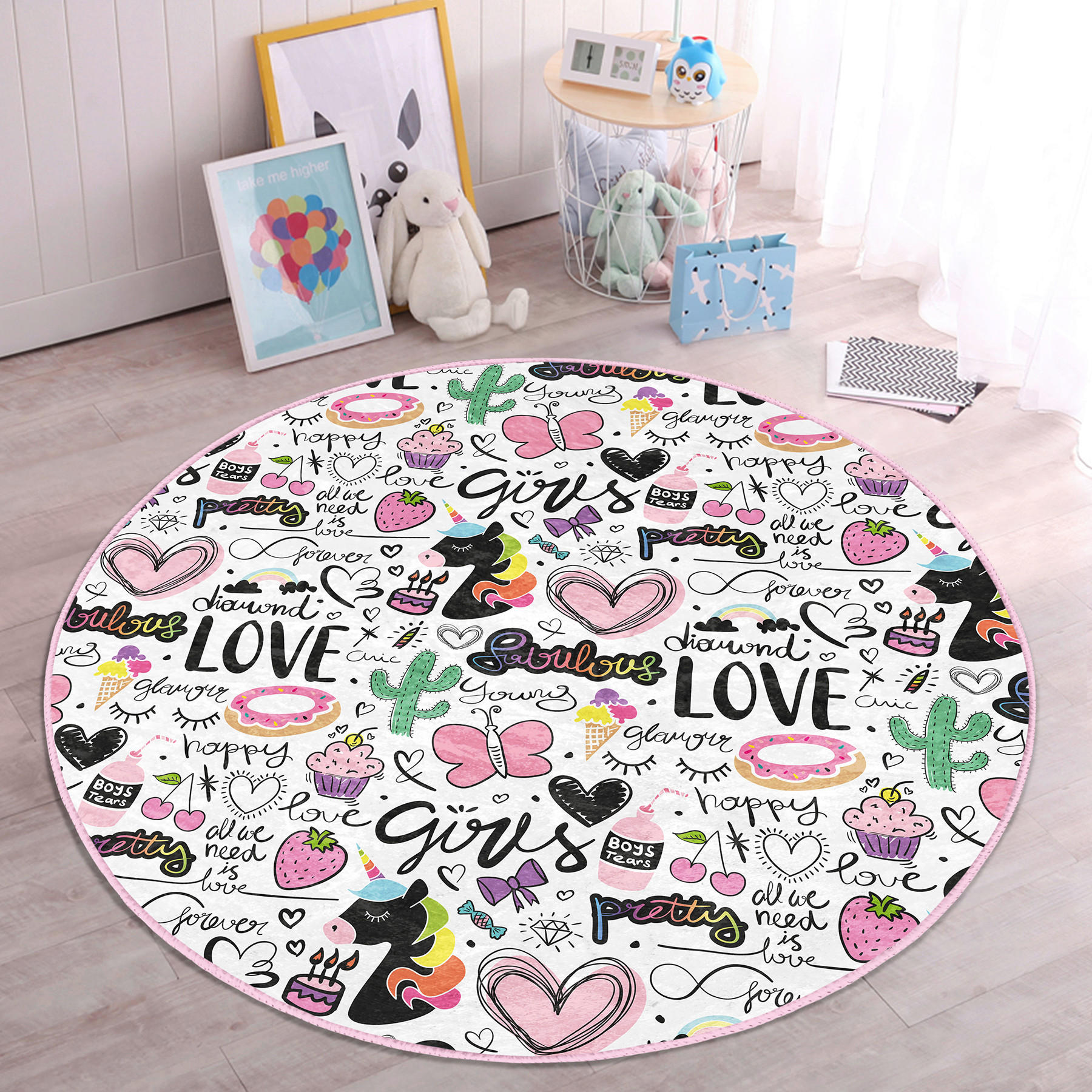 XXXLutz Kinderteppich Mehrfarbig 150x150 cm