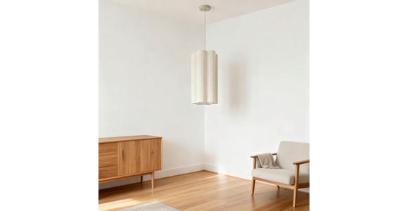 HÄNGELEUCHTE 25/120 cm  - Beige, Trend, Kunststoff/Textil (25/120cm) - Novel