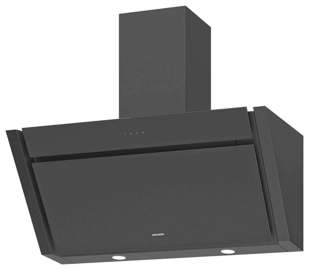 DUNSTABZUGSHAUBE MEBA90S2  - Schwarz, Basics, Glas/Metall (89,6/77,8-116,3/39,0cm) - Oranier