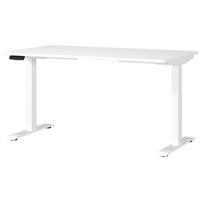 SCHREIBTISCH höhenverstellbar  - Weiß, MODERN, Holzwerkstoff/Metall (140/80/72-118cm) - Novel