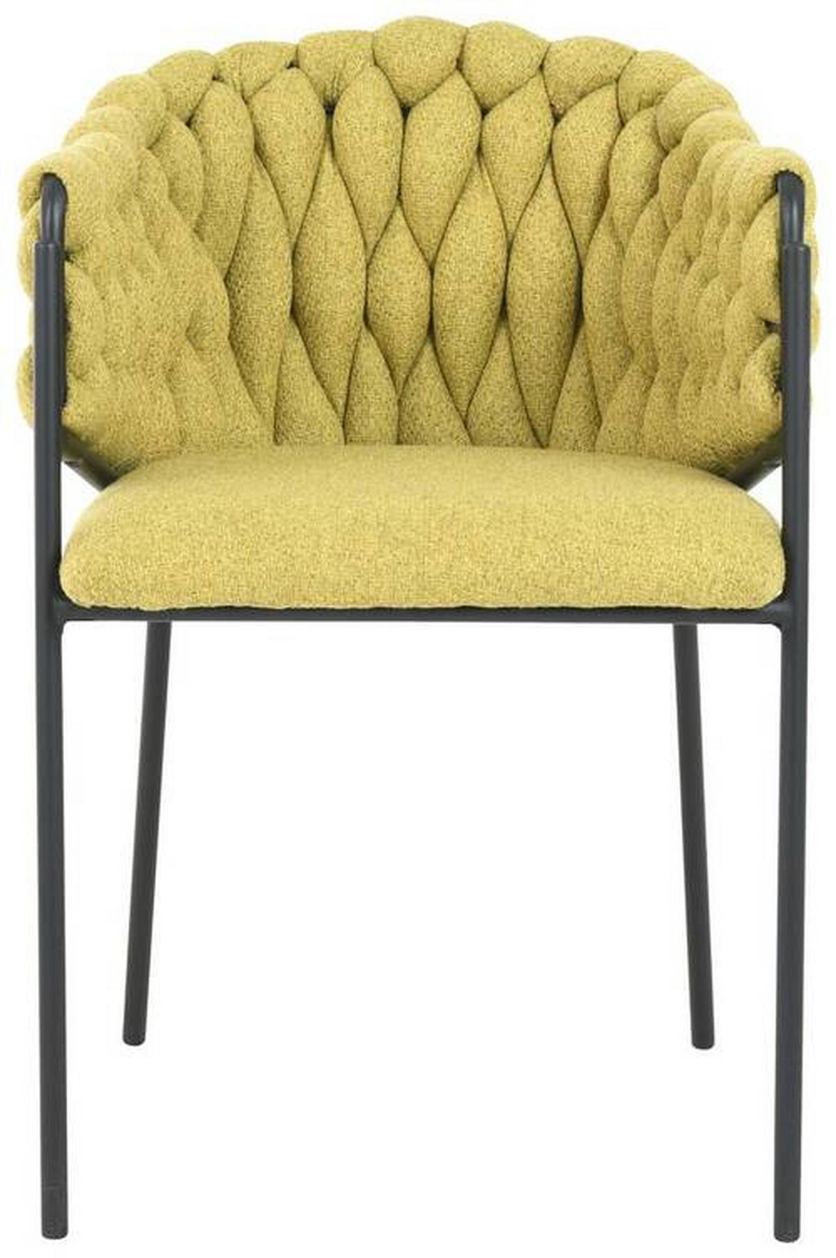 STOL, les, kovina, tekstil rumena  - rumena/črna, Moderno, kovina/tekstil (54/78cm) - Carryhome