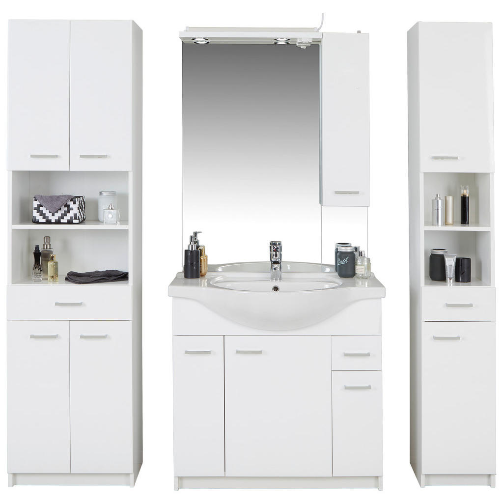 Badezimmer Fiola Weiß Hochglanz B: 166,8 Cm