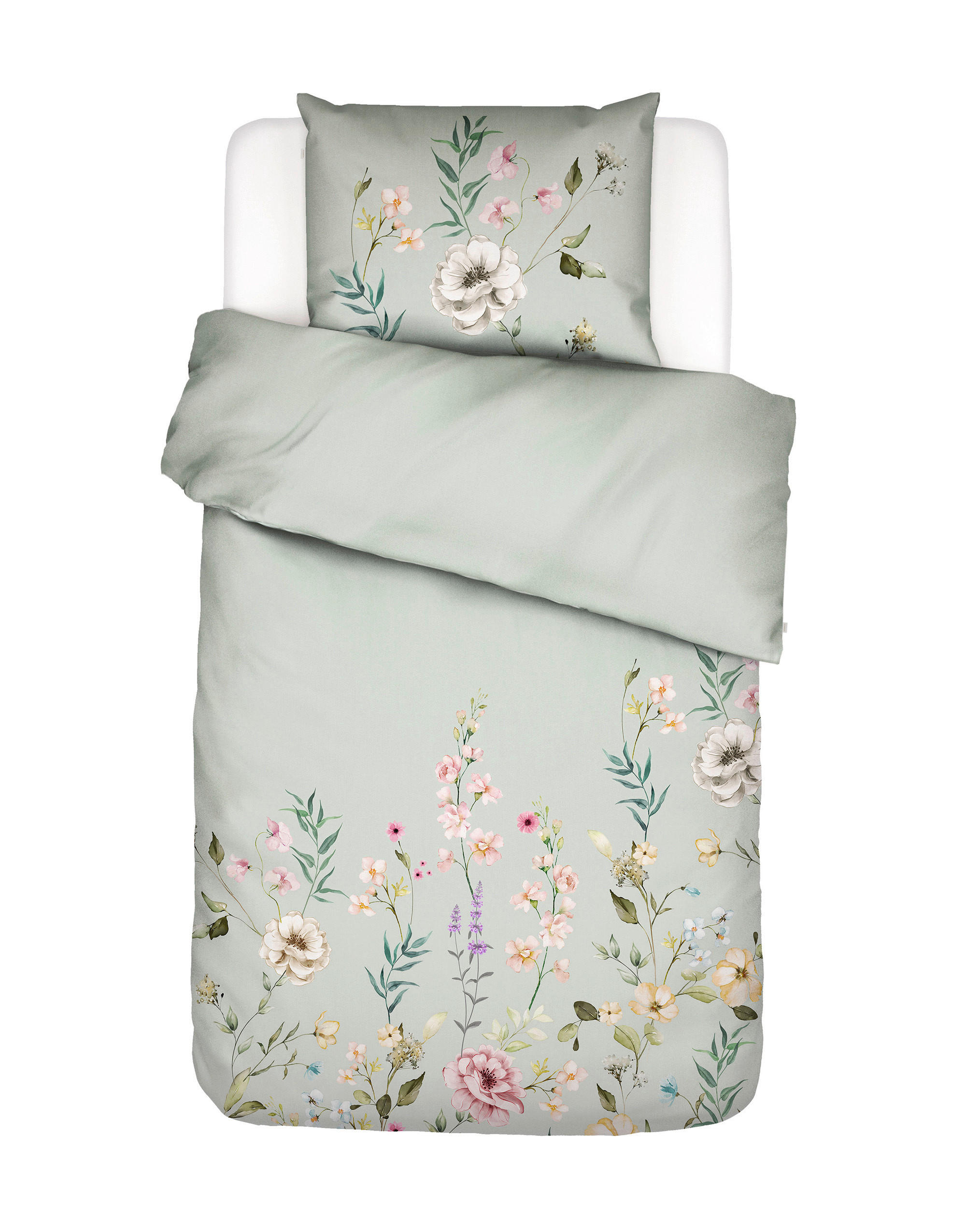 POSTELJNINA ROMEE 135/200 cm zelena  - zelena, Konvencionalno, tekstil (135/200cm) - Essenza
