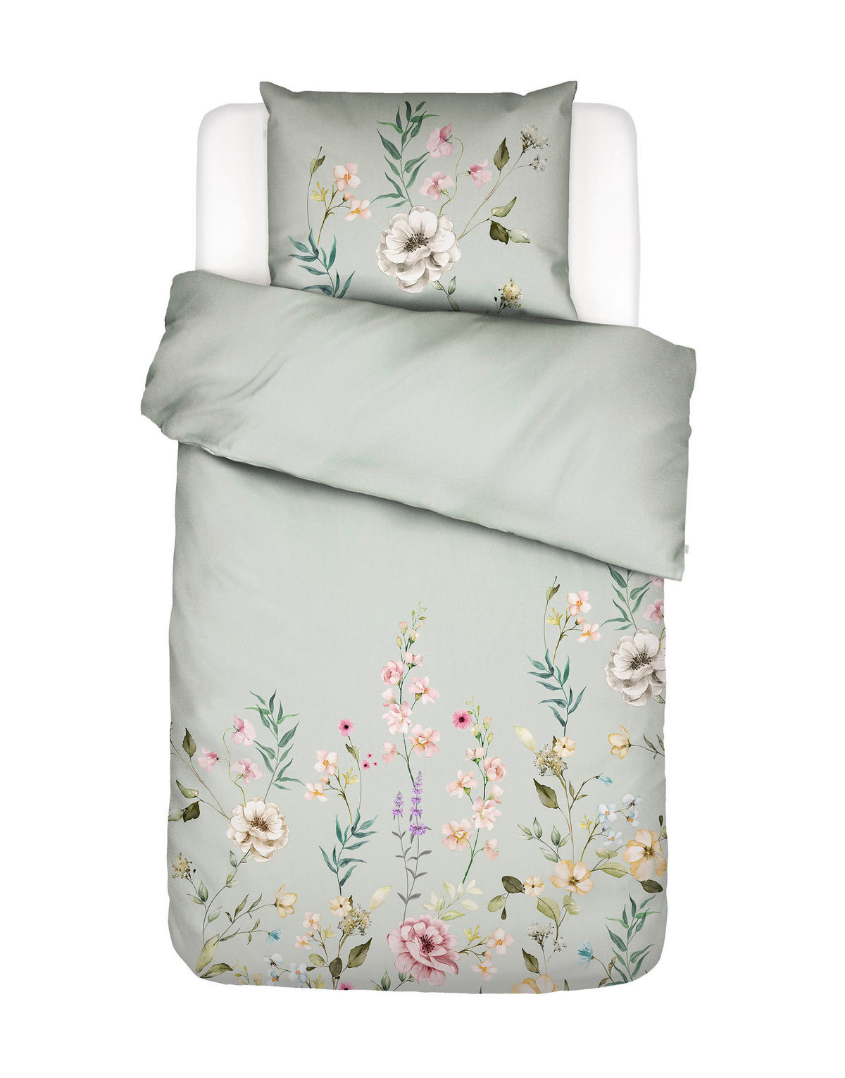 POSTELJNINA ROMEE 135/200 cm zelena  - zelena, Konvencionalno, tekstil (135/200cm) - Essenza