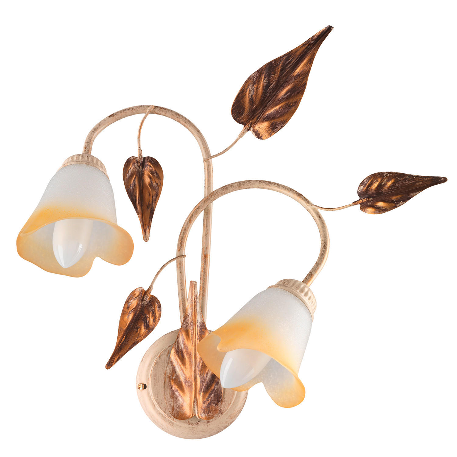 WANDLEUCHTE 40/40/48 cm   - Beige, Natur, Glas/Metall (40/40/48cm)
