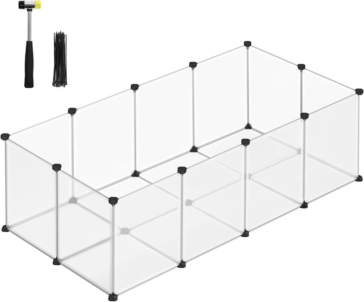 HEIMTIERGEHEGE - Weiß, Basics, Kunststoff (143/73/46cm)