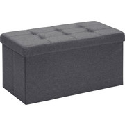 SITZBOX Linon, Vliesstoff Anthrazit - Anthrazit, Design, Textil (76/38/38cm) - Carryhome