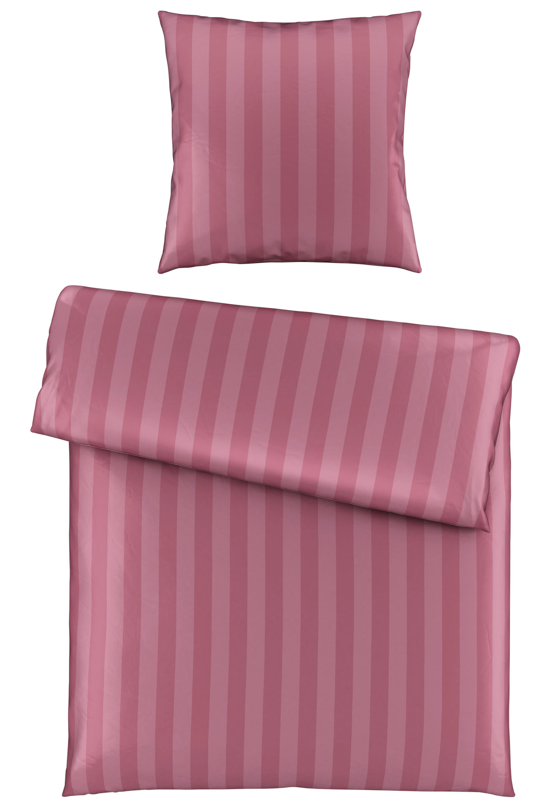 BETTWÄSCHE Damast 155/220 cm  - Pink, KONVENTIONELL, Textil (155/220cm) - Ambiente