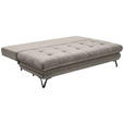 SCHLAFSOFA in Samt Grau  - Schwarz/Grau, Design, Textil/Metall (205/79-96/85cm) - Novel