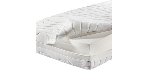 TASCHENFEDERKERNMATRATZE 140/200 cm Höhe ca. 25 cm  - Weiß, Basics, Textil (140/200cm) - Sleeptex