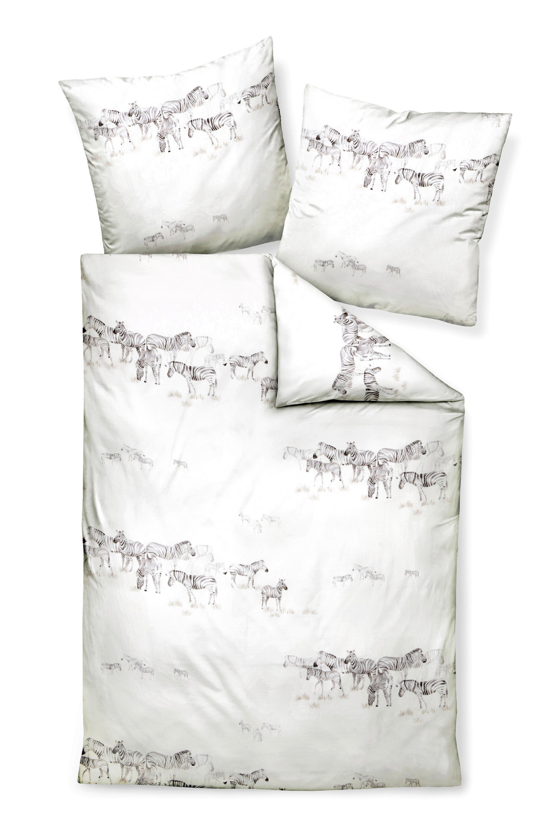 BETTWÄSCHE Moments Makosatin 135/200 cm  - Beige/Braun, Design, Textil (135/200cm) - Janine