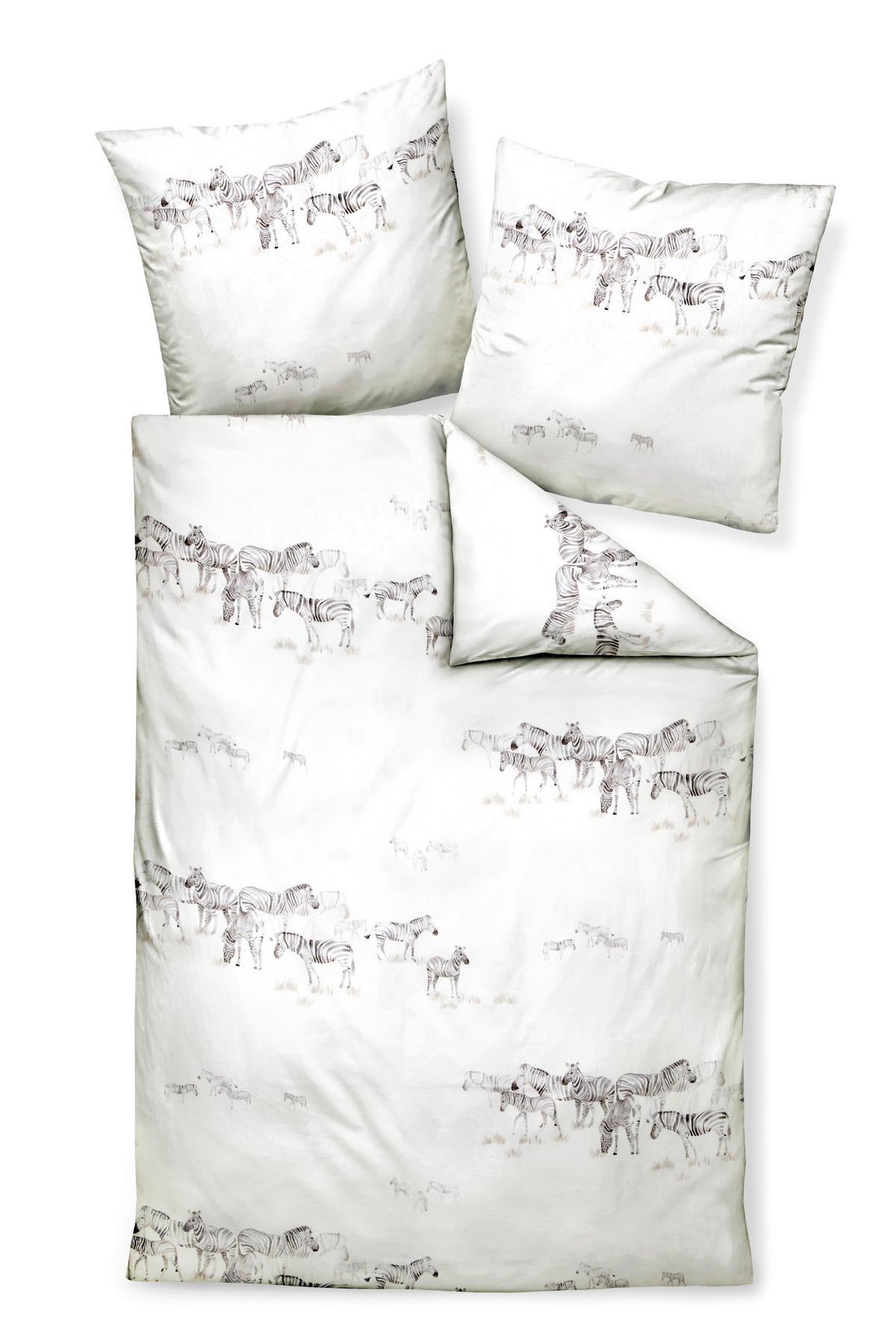 BETTWÄSCHE Moments Makosatin 135/200 cm  - Beige/Braun, Design, Textil (135/200cm) - Janine